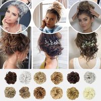 Wholesale Synthetic Bun Extensions Curly Messy Elastic Hair Scrunchies Elegant Chignons Hair Piece For Women And Children