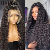 Wholesale 30 Inch Brazilian Curly x4 x6 Human Hair Transparent Front Wigs Lace Frontal Wig for Black Women Loose Deep Wave
