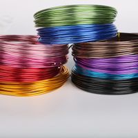 Wholesale mm gauge length m anodized aluminum round dead soft diy jewelry craft metallic beading wire colors