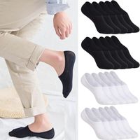 Wholesale Men s Socks Pair Non Slip Men Women Bpat Solid Color Cotton Sneaker Footies Invisible Short Silicone Pad