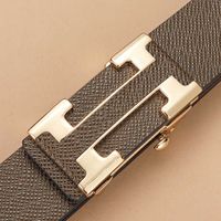 Wholesale Factory Outlet Brand Belts Eck kangaroo new belt men s automatic buckle in type toothless and perforated leisu