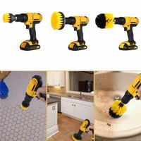 Wholesale 3pcs set Electric Drill Kit Power Scrub Brush Attachment for Cleaning Car Tires Kitchen Bathroom Seat Carpet Mat