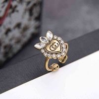 Wholesale 70 OFF High Quality set eye diamond brass open ring women s Han Fanchao temperament Bronze Ring Bracelet