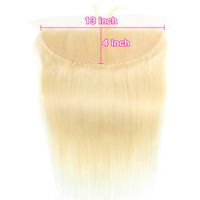 Wholesale Brazilian Hair x4 Free Part Blonde Lace Frontal Closure Straight Human Hair Inch Honey Color