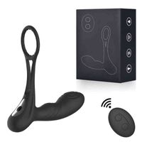 Wholesale NXY Vibrators Double Rings Anal Plug Vibrator Heating Dildo Male Prostate Massage Delay Ejaculation Testicle Bondage Massager Sex Toy Shop