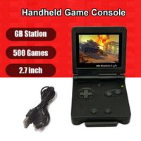 Wholesale Station inch Flip Display Handheld Retro Game Console Built in Games Retro Console Color LCD Screen Game H0828