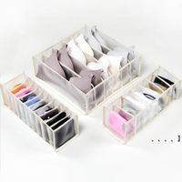 Wholesale Drawer Organizers Underwear Storage Divider Boxes Collapsible Closet Organizer for Underwear Socks Clothes Stockings Scarves Ties Bras NHA11