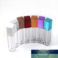 Wholesale Packing Bottles Mirror Square Lip Gloss Tube ml Cosmetics Container Available in seven colors