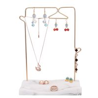 Wholesale Chain Holder Pendant Necklace Earrings Jewelry Stand Creative Jewellery Display Shelf Resin Marble Color