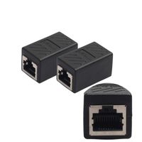 rj45 cable coupler 2022 - Hubs 2Pc Cat 6 RJ45 8P8C Network Jack In-Line Coupler Female To Ethernet Lan Cable Adapter For PC Laptop