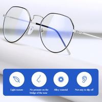 Wholesale Anti Blue Light Blocking Glasses for Women Men Anti Radiation Metal Frame Computer Gaming Eyewear Non Graded Replaceable Lens