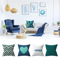 Wholesale Pillow Case Solid Color Covers Home Decorative Throw Pillowcases For Couch Living Room Supply Teal Blue Fabulous