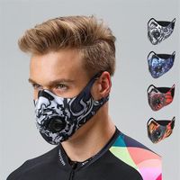 Wholesale Filter Cycling Face Mask with Respirator Valve PM2 Mouth Mask Anti Dust Protective Outdoor Sports Camouflage Motorcycle Bicyclea58a10