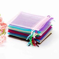 Wholesale 20pcs cm Drawstring Organza Pouches Jewelry Packaging Bags Wedding Party SmallGift Bag