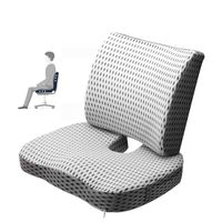 Wholesale Orthopedic Cushion Chair Pillow D Mesh Slow Rebound Memory Foam Office Chair back Support Tailbone Pain Relief Sitting Pad