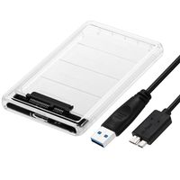 Wholesale 2 Inch External Hard Drive Enclosure USB3 to SATA Portable Clear HDD SSD Case Support UASP Tool Free XBJK2112