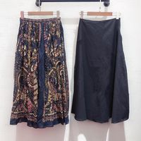 Wholesale Skirts Famous Designer For Lady Top Quality Luxury Cotton And Silk Long Ankle Length Floral Printed