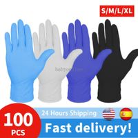 Wholesale In Stock High Quality Nitrile Gloves Clear Disposable Food Gloves for Industrial Restaurant Household Cleaning Gloves