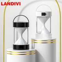 Wholesale Solar Lamps LANDIVI LED Funnel Camping Lights Type C Charge Outdooe Waterproof SOS Light Portable Hanging Power Bank Lanterns