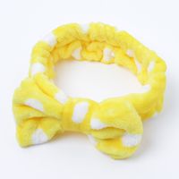 Wholesale Wash Face Hair Band Solid Color Bow Headband Shower Bowknot Turban Coral Fleece Head Wrap Headbands Hairs Accessories KKB7695