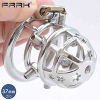 Wholesale FRRK Spiked Cock Cage Erect Denial Vicious Male Chastity Device Brutal BDSM Stimulate Screw Sissy Penis Ring Tough Sex Toys