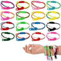Wholesale Friendship Fidget Zipper Bracelets Inches Sensory Toys Set Neon Colors Birthday Party Favors for Kids Goodie Bags