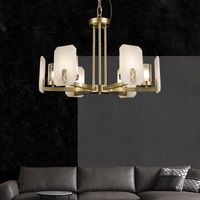 Wholesale Marble chandelier copper designer Spain imported Yunshi living room restaurant light in the bedroom