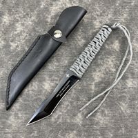 Wholesale 7cr13mov steel hunting straight knife outdoor camping survival diving tool tactical fighting leggings self defense fixed blade rescue portable hiking fishing