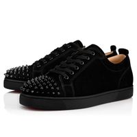 Wholesale NEW Designer Sneakers Red Bottom shoe Low Cut Suede spike Luxury Shoes For Men and Women Shoe Party Wedding crystal Leather Dress Shoe s