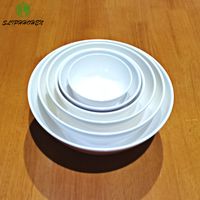 Wholesale White Flat Mouth Small Bowl Chinese Family Rice Bowl A5 Melamine Tableware Imitation Porcelain Dinnerware Soup Bowl