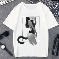 Wholesale Product Trend Sexy Tail Print Men T Shirts And Women Summer O Neck Short Sleeve Casual Top Harajuku Loose Style