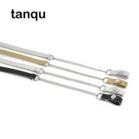 Wholesale Tanqu O Bag Long Short Grey layer Metal D Buckle Leather PU Clip Closure Shoulder Chain Strap for Obag Pocket Handbag