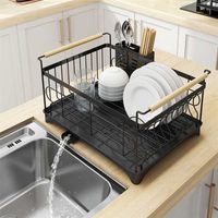 Wholesale Stainless steel sink drain rack kitchen shelves story supplies storage dish drainer accessories organizer