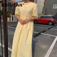 Wholesale Maxi Dresses For Women Korean Style Long Dress White Yellow Ladies Maxi Summer Dress Elegant Evening Party Woman Clothes Z351