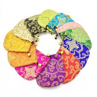 Wholesale Handmade Cheap Small Drawstring Bag Jewelry Trinket Storage Pouch Silk Fabric Gift Packaging Coin Pocket