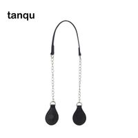 Wholesale tanqu piece O bag edge painting belt silver chain strap handle with drop end for obag basket