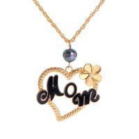 Wholesale Pendant Necklaces Street Fashion Oil Painting Letters Female Personality Love Pearl Flower Sweater Chain Necklace
