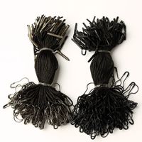 Wholesale Sewing DIY Crafting black hang tag string with black pear shaped safety pin cm good for hanging garment tags