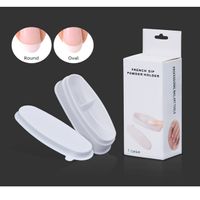 Wholesale art tools powder tray mould dip for line mold container nail accessory french box manicure guide