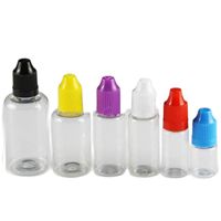 Wholesale Dropper Bottle for E liquid with ChildProof Caps ml ml ml ml ml ml Electronic Cigarette Plastic PET Bottles