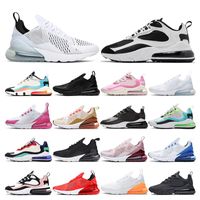 Wholesale 270 mens running shoes react Triple Black Summit White Barely Rose Cactus Pink Foam Bauhaus s women breathable Cream Tint sports sneakers outdoor size