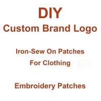 Wholesale DIY Custom Brand Logo Embroidery Sewing Patch Quality Clothing Sticker Heat Transfer Paper Vinyl Iron on Badge Applique for Backpack