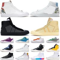 Wholesale 2022 Blazer Mid Vintage Mens Women Casual Running Shoes White Black Indigo Catechu Multi Color Platform Trainers Low Classic Green Magma Orange Flat Sneakers Off