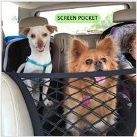 Wholesale Kennels Pens Car Pet Barrier Mesh Foldable Back Seat Elastic Safety Travel Nylon Fence Anti collision For Dog Isolation Net