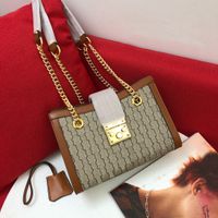Wholesale Designer Handbags chain shoulder bags top leather canvas material rhombus letter ornaments ladies sweet and chic gift bag