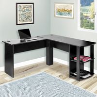 Wholesale whosale Commercial Furniture Particle Board L Shape Corner Office Computer Desk European Style Study Writing Table