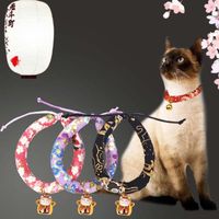 Wholesale Cat Collars Leads Cute Cartoon For Puppy Kitten Adjustable Japanese Style Pet Collar Grooming Accessories Necklace Supplies