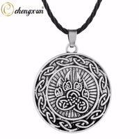 Wholesale Pendant Necklaces CHENGXUN Lovely Animal Teen Boys Necklace Protection Amulet Nordic Viking Pagan IN Rune Vintage Jewelry Men Collier