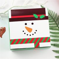 Wholesale 8 Styles Christmas Candy Box Favor Gift Box Cardboard Cookies Treats Boxes Christmas New Year Wedding Party Decoration HWE11274