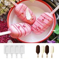 Wholesale Silicone Ice Cream Mold DIY Homemade Popsicle Molds Freezer Juice Cell Big Size Ice Cube Tray Popsicle Barrel Maker Mould w
